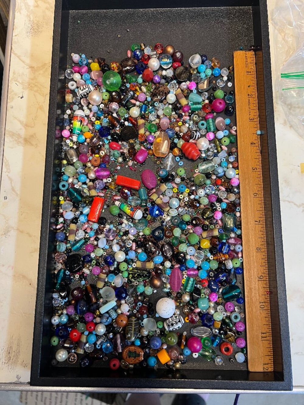 1 pound glass craft bead mix Lot 3